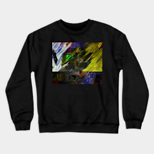 Green Eye Abstract Crewneck Sweatshirt